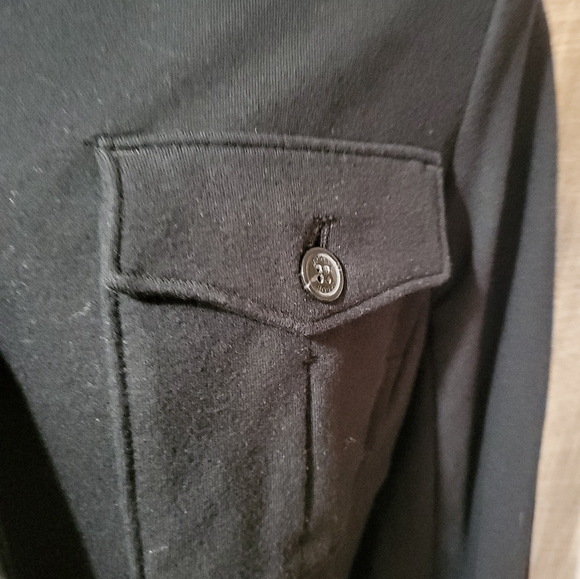 Gothic military jacket womens sz  M safari style pockets with black buttons - Picture 4 of 13